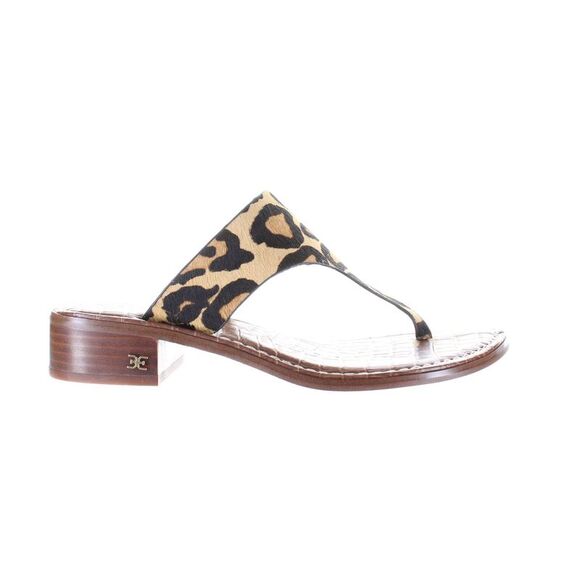 Sam Edelman Womens Jaynee Animal Print T-Strap Heels Size 7 Medium (B, M) - Picture 1 of 4